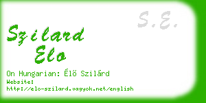 szilard elo business card