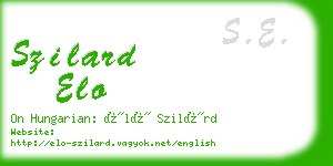 szilard elo business card